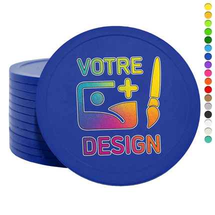 Jetons personnalisés -  Ø70 mm - 50 pièces