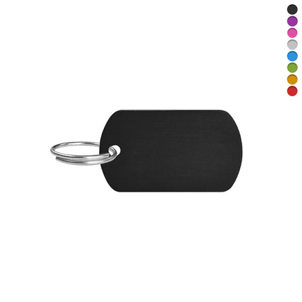 Porte-clés en aluminium anodisé - 38 x 22 mm - par pièce