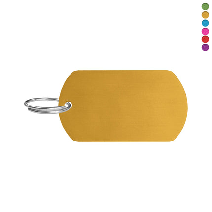 Porte-clés en aluminium anodisé - 50 x 28 mm - par pièce