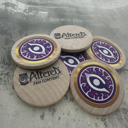 Jetons personnalisés en bois -  Ø50 mm - 100 pièces