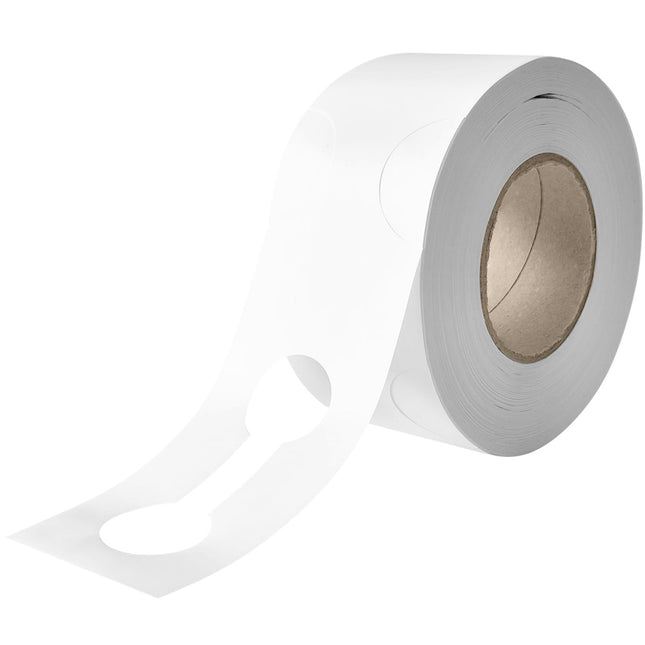 Étiquettes à boucle blanches avec perforation  - 400 x 75 mm - 250 étiquettes sur rouleau