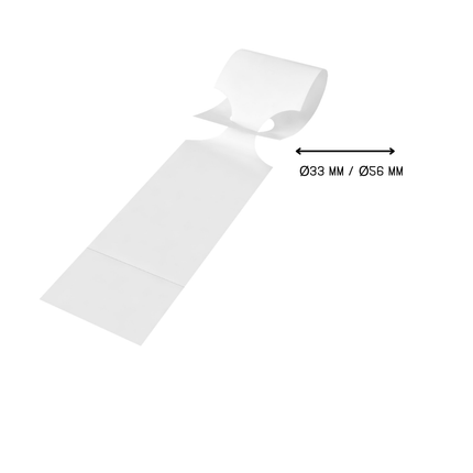 Étiquettes à boucle blanches avec perforation  - 400 x 75 mm - 250 étiquettes sur rouleau
