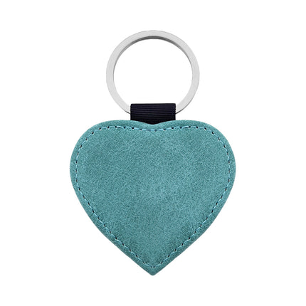 Porte-clés en cuir cœur - 62 x 57 mm - par pièce