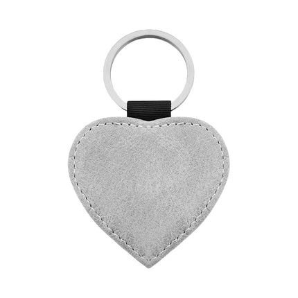Porte-clés en cuir cœur - 62 x 57 mm - par pièce