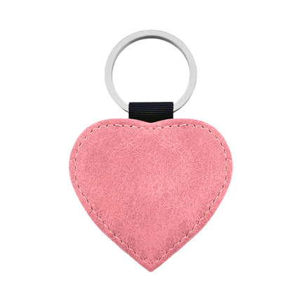 Porte-clés en cuir cœur - 62 x 57 mm - par pièce