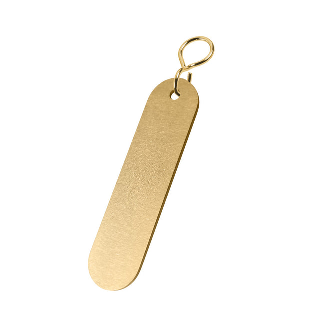 Porte-clés en laiton ovale - 72 x 28 mm - par pièce