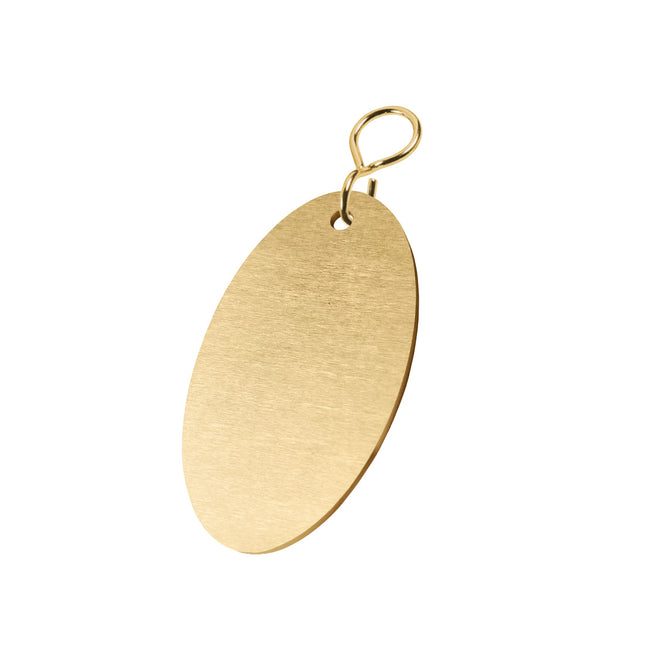 Porte-clés en laiton ovale - 67 x 37 mm - par pièce