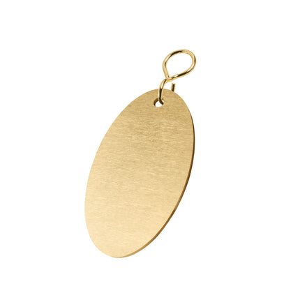 Porte-clés en laiton ovale - 67 x 37 mm - par pièce