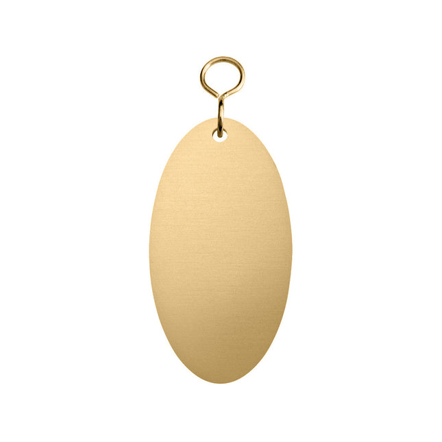 Porte-clés en laiton ovale - 85 x 45 mm - par pièce