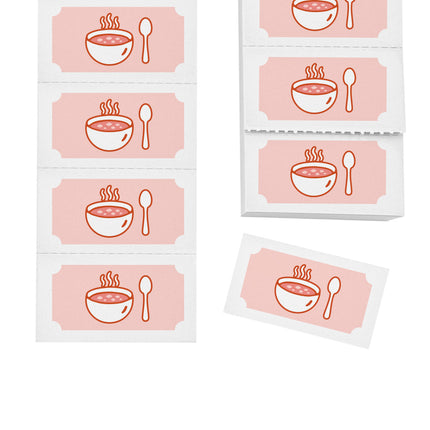 Carnet de tickets soupe sur bande - 1000 tickets