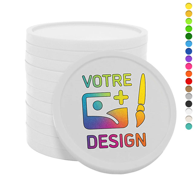 Jetons personnalisés blancs - Ø38 mm - par 1000 pièces