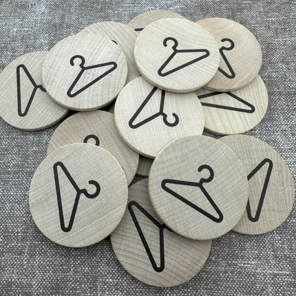 Jetons personnalisés en bois -  Ø50 mm - 100 pièces