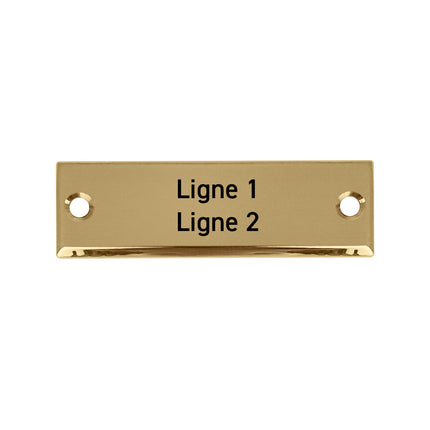 Plaque de porte personnalisé - laiton