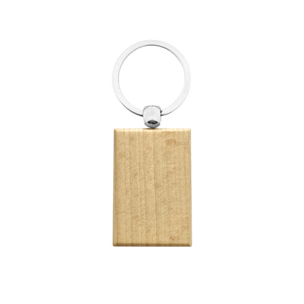Porte-clés en bois rectangle - 43 x 30 mm- par pièce