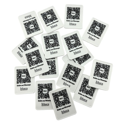 Jetons personnalisés blancs rectangle - 50 x 35 mm - 100 pièces