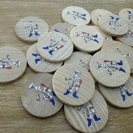 Jetons personnalisés en bois - Ø29 mm - 100 pièces