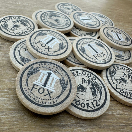Jetons personnalisés en bois - Ø29 mm - 100 pièces