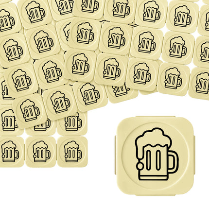 Jetons événementiels séparables chope de bière en plastique - par 100 pièces