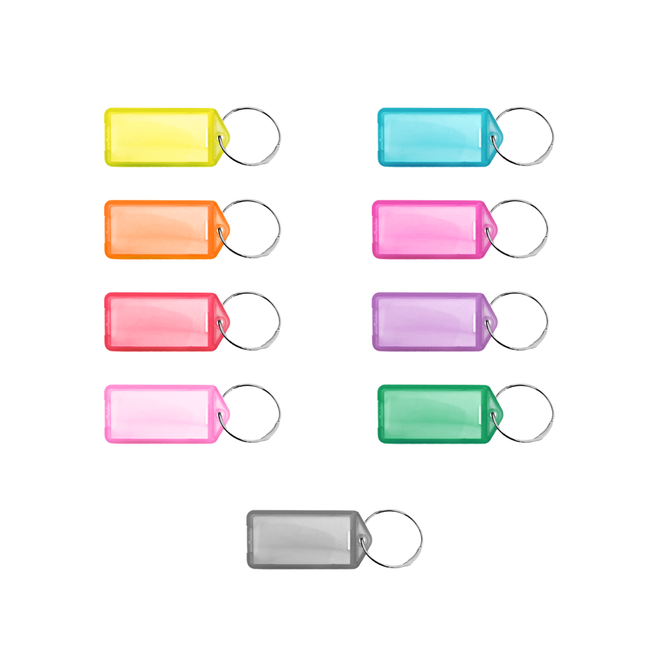 Porte-clés avec anneau - 60 x 27 mm - 100 pièces