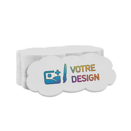 Jetons personnalisés blancs nuage - 62 x 32 mm - 100 pièces