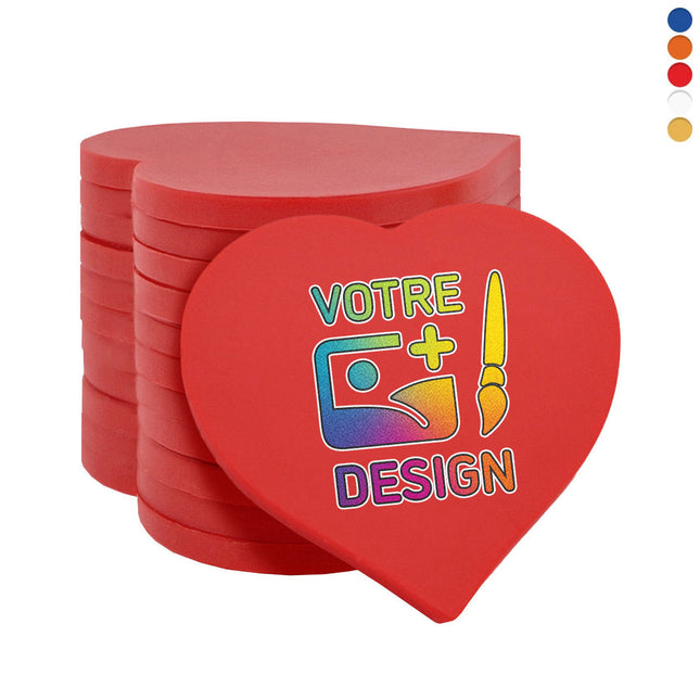 Jetons personnalisés cœur - 40 x 40 mm - 100 pièces