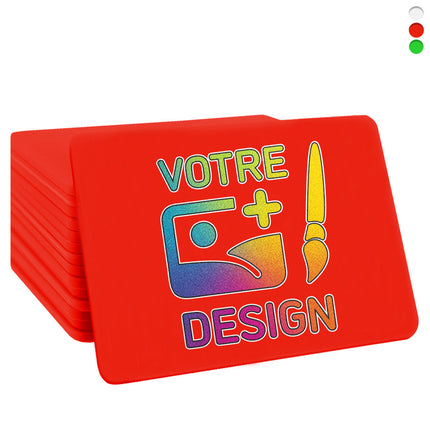 Jetons personnalisés rectangle - 85 x 55 mm - 100 pièces