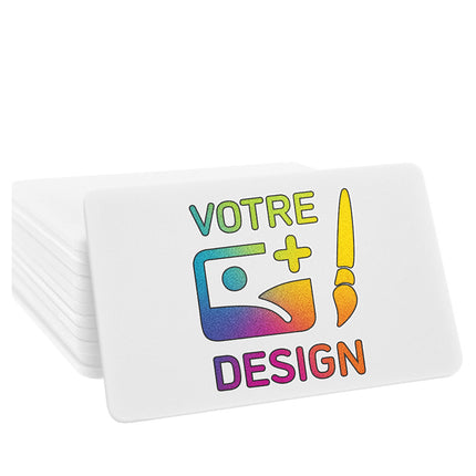 Jetons personnalisés rectangle - 64  x 42 mm - 100 pièces