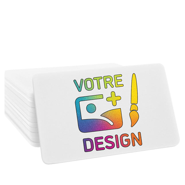 Jetons personnalisés rectangle - 64  x 42 mm - 100 pièces
