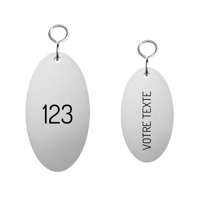 Porte-clés hôtel gravé Louis - aluminium - par pièce