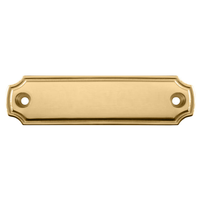 Plaque de porte vierge en laiton - 100 x 27 mm - par pièce
