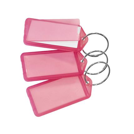 Porte-clés étiquettes avec anneau - 60 x 27 mm - 100 pièces