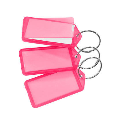 Porte-clés étiquettes avec anneau - 60 x 27 mm - 100 pièces