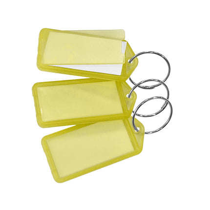 Porte-clés étiquettes avec anneau - 60 x 27 mm - 100 pièces