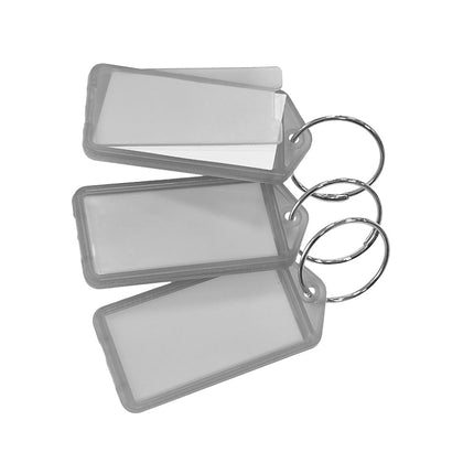 Porte-clés étiquettes avec anneau - 60 x 27 mm - 100 pièces