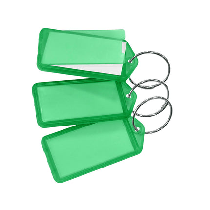 Porte-clés étiquettes avec anneau - 60 x 27 mm - 100 pièces