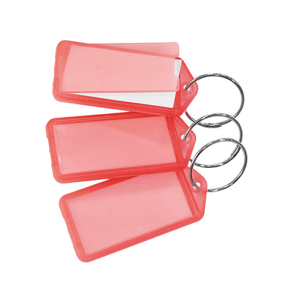 Porte-clés étiquettes avec anneau - 60 x 27 mm - 100 pièces