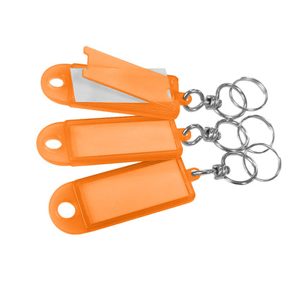 Porte-clés étiquettes avec émerillon - 60 x 22 mm - 100 pièces