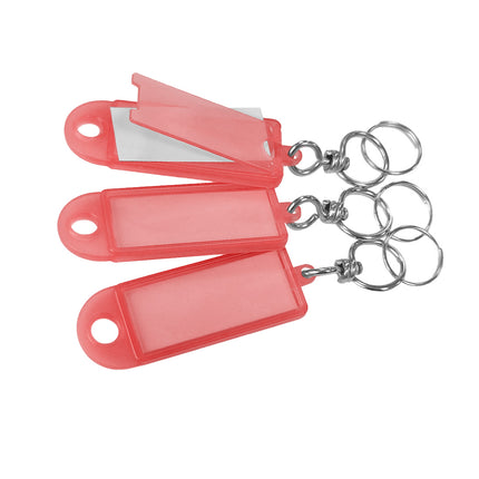 Porte-clés étiquettes avec émerillon - 60 x 22 mm - 100 pièces