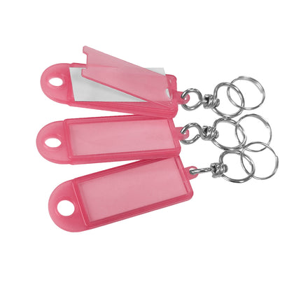 Porte-clés étiquettes avec émerillon - 60 x 22 mm - 100 pièces