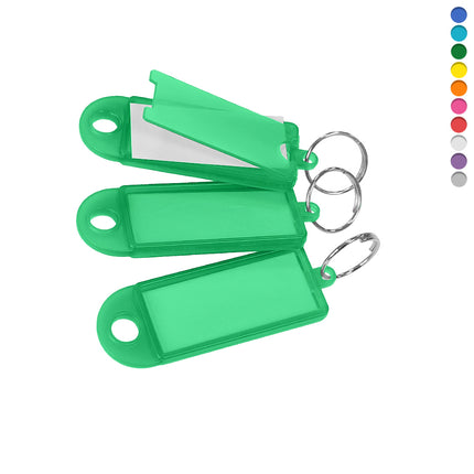Porte-clés étiquettes avec anneau - 60 x 22 mm - 100 pièces