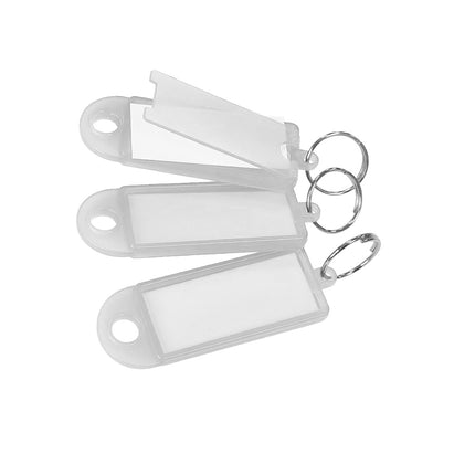 Porte-clés étiquettes avec anneau - 60 x 22 mm - 100 pièces