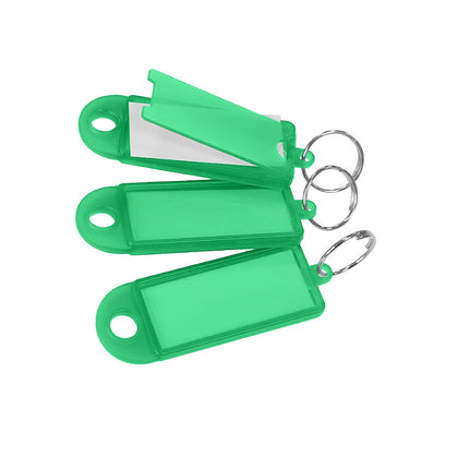 Porte-clés étiquettes avec anneau - 60 x 22 mm - 100 pièces