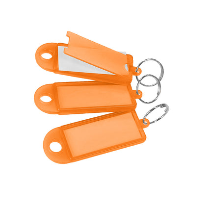 Porte-clés étiquettes avec anneau - 60 x 22 mm - 100 pièces