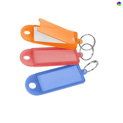 Porte-clés étiquettes ensemble de 10 couleurs - 60 x 22 mm - 100 pièces