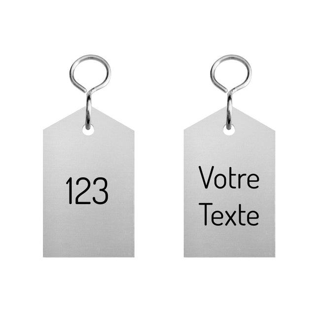 Porte-clés hôtel Bercy gravé - 50 x 30 mm - aluminium - par pièce