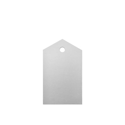 Porte-clés argenté en aluminium anodisé triangle - 50 x 30 mm - par pièce