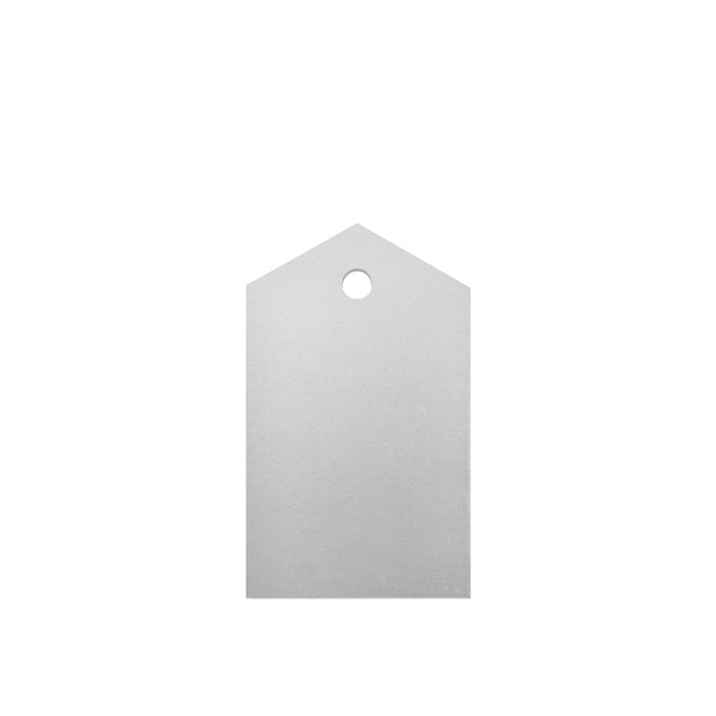 Porte-clés argenté en aluminium anodisé triangle - 50 x 30 mm - par pièce