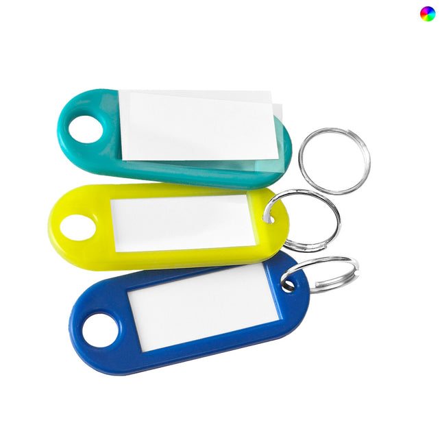 Porte-clés étiquettes - 55 x 22 mm - 50 pièces - ensemble de 25 couleurs