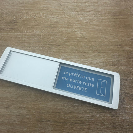 Plaque de porte coulissante à personnaliser - 178 x 50 mm