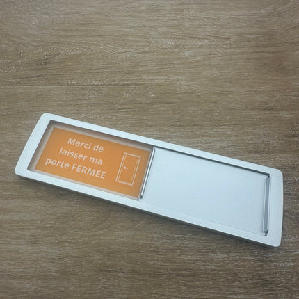 Plaque de porte coulissante à personnaliser - 178 x 50 mm